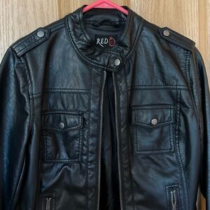 Black leather jacket